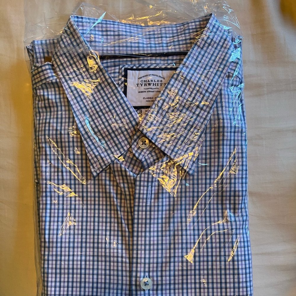 Charles Tyrwhitt - Blue / Purple Dress Shirt - Like New - 18/35